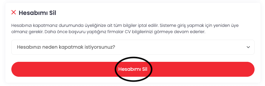 Üyeliğimi nasıl silerim?